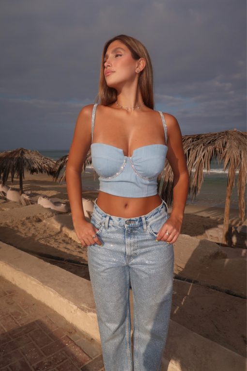 Denim corset light