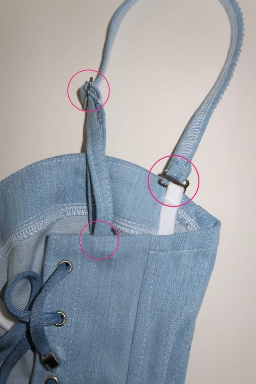 Denim corset light