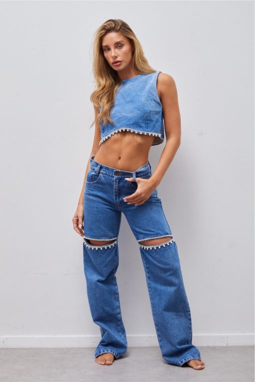 Strass blue jeans
