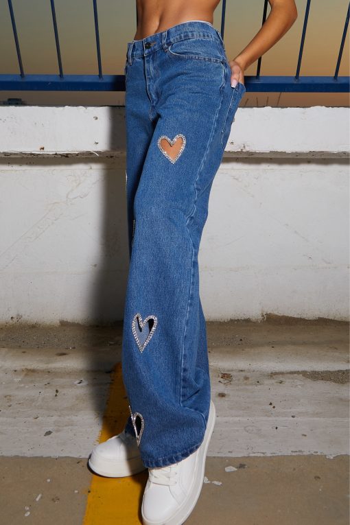 Hearts blue jeans