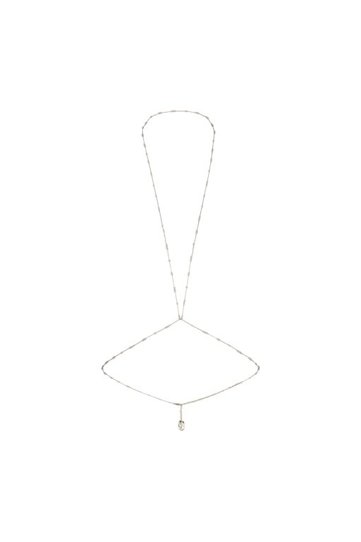 Pearl body necklace gold