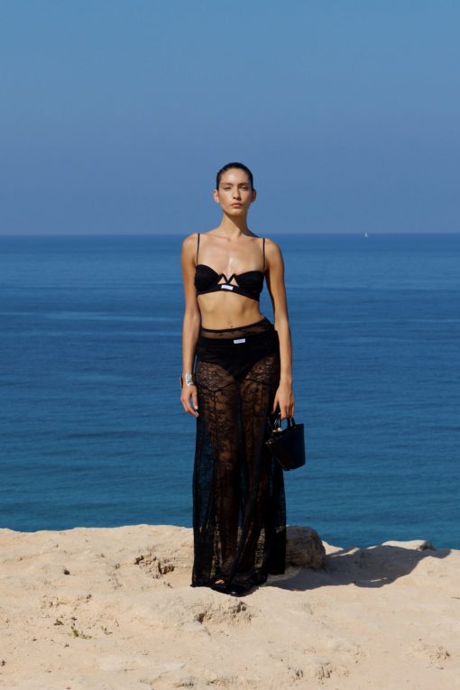 Black lace skirt