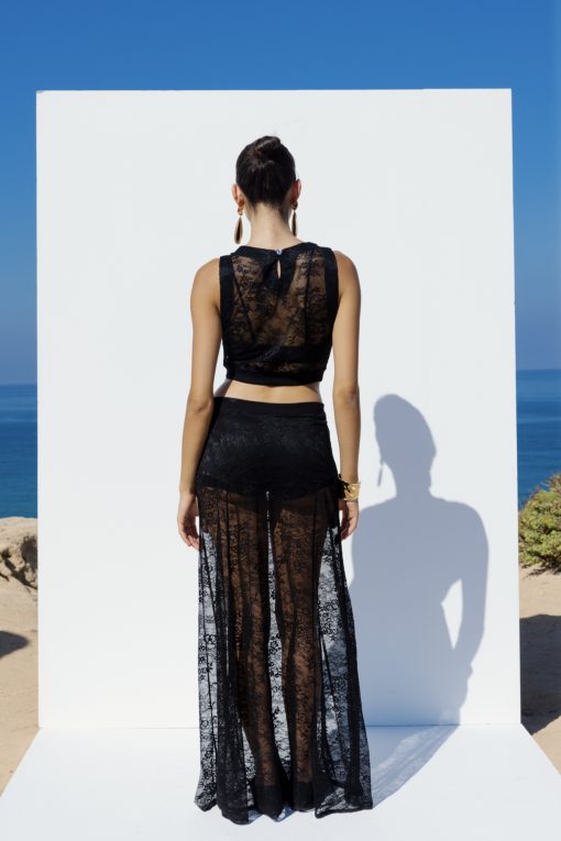 Black lace shirt