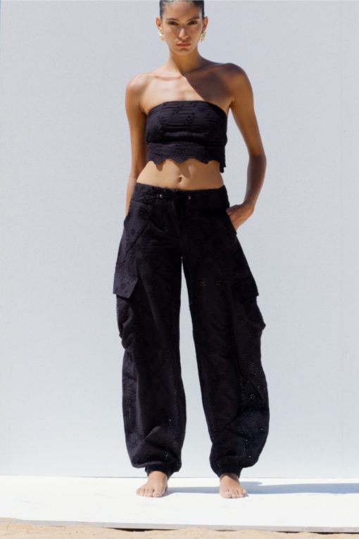 Balloon pants black