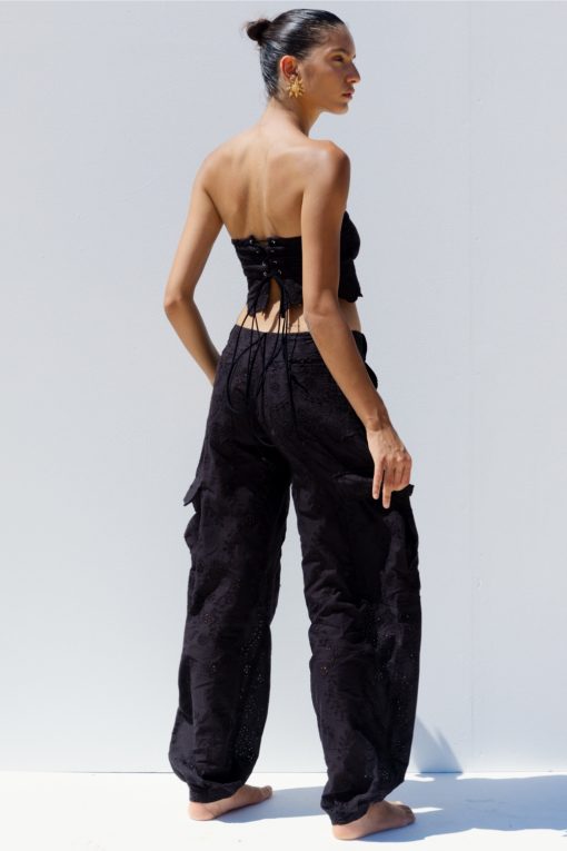 Balloon pants black