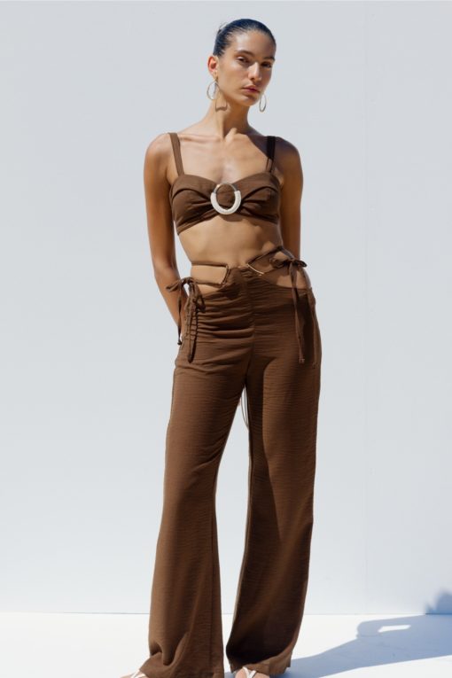 linen suit brown